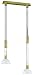 Trio-Leuchten 375710208 Energiespar-Jojo-Pendel 2x9W E14 Miniglobe Messing mit Glas alabatsterfarbig weiß D: 15 cm