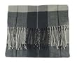 London Fog Black/Grey Plaid Super Soft Scarf