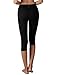 Yoga Reflex Women's Tummy Control Yoga Pant Workout Running Capri Pants - Pocket