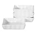 BIA Cordon Bleu Square Quiche Dishes Set of 4 - White (6 oz.)