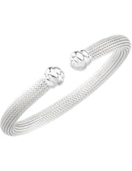 Sterling Silver 7.5 Inch Mesh Cuff Bracelet