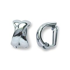 Ohrclips Silber, Oberfl&auml;che: rhodiniert
