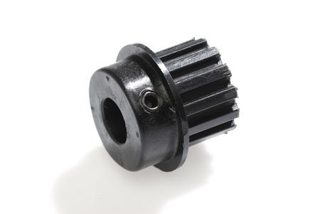 Nylon Glass Filled Timing Belt Pulley Double Flange 1/5 Pitch 3/8 B, 1.528 Pitch Dia. (Pack of 1)