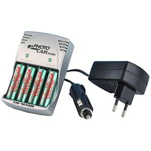 Ansmann Photo Cam Mobil inkl. NiMH Akku Photo AA Mignon 2400 mAh 4er Pack silber