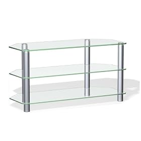 Icon - Premium Glass Stand For LCD & Plasma TV - Up to 50" - White