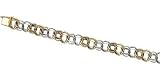 Alternating Yellow and White Double Link Charm Bracelet, 14K Yellow Gold by NJ Charms