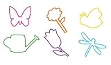Garden Shaped Mini Rubber Silly Bands Rings Glitter-24 Pk