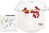 Lee Smith 478 Saves" Autographed / Signed St. Louis Cardinals White Jersey"