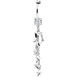 Handcrafted Chain Dangle Star Belly Ring