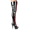 PLEASER DELIGHT-3026 Plateau Overknee-Stiefel