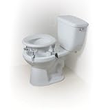 Drive Medical Padded Raised Toilet Seat with Four Locking Brackets, White
