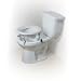 Drive Medical Padded Raised Toilet Seat with Four Locking Brackets, White