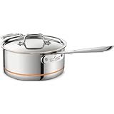 All-Clad 6203 SS Copper Core 5-Ply Bonded Dishwasher Safe Saucepan with Lid / Cookware, 3-Quart, Silver