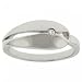 New Ladies Sterling Silver Fancy Ring w/ Diamond Size 7