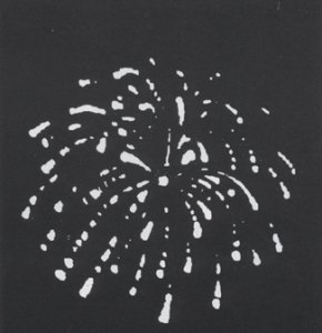 Stencil Fireworks Circular Bur