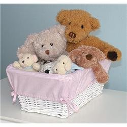 Basket Liner - Pink Gingham
