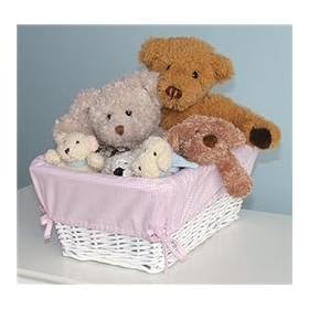 Basket Liner - Pink Gingham