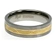 Titanium Ring 6MM WIDTH, MATT FINISH, MIDDLE PART WITH DECORATION & IPG