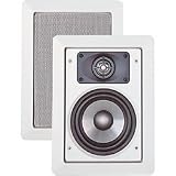 6.5' 2-Way 80-Watt Rectangular In-Wall Speakers