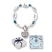 Peace Joy Love Blue Christmas Holiday Expressively Yours Bracelet