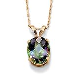 Mystic Topaz 10k Gold Pendant