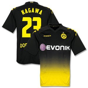 11-12 Borussia Dortmund Away Jersey + Kagawa 23 (Fan Style Name & Number)