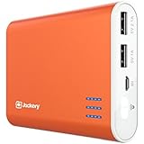 Jackery Giant+ Dual USB Portable Battery Charger & External Battery Pack for iPhone, iPad, Galaxy, and Android Smart Devices - 12,000 mAh (Orange)