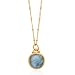 Labradorite Round Necklace in 24 Karat Gold