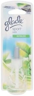 Glade Sport Car Air Refreshner Refill,Neutralizer Scent 7ml.(0.23 Fl. Oz.)