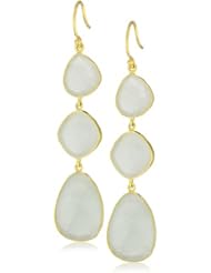 Lena Skadegard 18k and Aquamarine Triple Drop Earrings