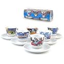 Nuova Point Genova White Italian Cities 6-piece Espresso Cup & Saucer Set - Nuova Point NPGEI