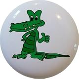 Crocodile Childrens Ceramic Cabinet Drawer Pull Knob