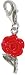 Chrysalis Charm Silver Plated Red Enamel Rose