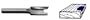 Whiteside Machine 1300 Hinge Mortise Bit - 1/2" D x 3/4" L x 2-1/8" OAL, 1/4" Shank