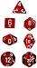 Chessex Dice: Polyhedral 7-Die Translucent Dice Set - Red