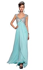 Chiffon/Taffeta/Tulle Crystals Sequined Applique Crystal Lace Beaded Prom Dress/Party Dress 