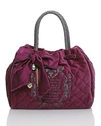 Juicy Couture Quilted Daydreamer Bag Tote Wine