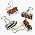 Set of 12 Animal Print Binder Clips