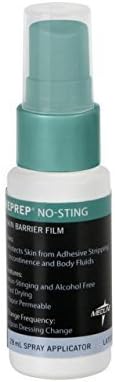Medline SurePrepTM No-Sting Skin Protection Spray 28ml Case/12 by Sureprep