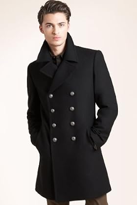 Limited Collection Wool Blend Vintage Military Coat