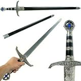 37 Inch Detailed Robin Hood Sword with Hard Scabbard