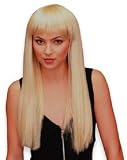 Long Blonde Wig With Bangs Halloween