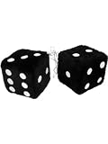 Produkt-Bild: Pl&uuml;schw&uuml;rfel, Fuzzy Dice, schwarz, Old School