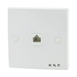 uxcell　RJ45ネットワーク壁プレート　シングル出口ソケットウォールプレート　コンピュータネットワーク　ホームオフィス用　RJ45 8P8C