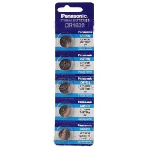 Panasonic CR1632 Multi Purpose including Remote Control for Cars 3 Volt Lithium Coin Battery-pack of 5