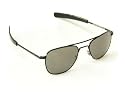American Optical AO Original Pilot Aviator Sunglasses 52 mm Black Bayonet True Color 30024