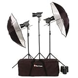 Norman Allure KC-1000-3 C1000 Open Face 3 Constant Light Kit (3000 total watts)