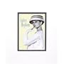 (8x10) Audrey Hepburn (Black and White Hat) Double-Matted Movie Print