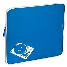 Targus Laptop Skin (Blue Retro Design) - Notebook carrying case - 15.4" - white, blue