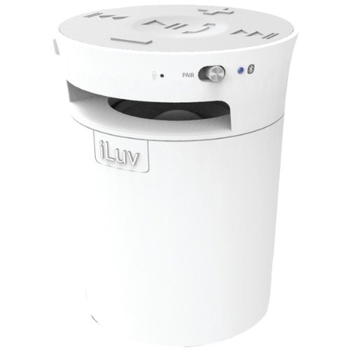 iLuv MobiCup Splash-Resistant Wireless Bluetooth Speaker and Speakerphone (White)